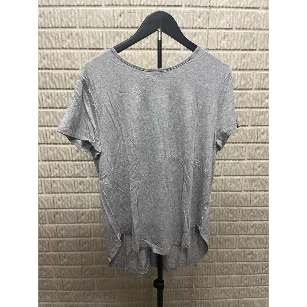 Premise Heather Grey Short Sleeve High Low Scoop Neck Tee Shirt XL NWT